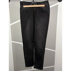 DU/ER DUER Women’s 28x28 Fireside Denim Girlfriend Jean Fleece Lined Black